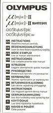 Instruction User's Manual Olympus mju II mju II Quartz date Multilingual na sprzedaż  PL