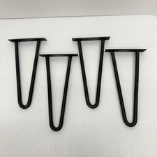 Grampo de cabelo ferro maciço móveis pernas conjunto de 4 vintage pesado industrial preto 8” MCM comprar usado  Enviando para Brazil