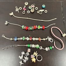 Lote Pulseras Dije Tono Plata, Rosa Trenza Pandora y Otros  segunda mano  Embacar hacia Argentina