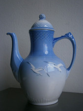 Cafeteira bule de porcelana decoração Bing&grondahl casca de gaivota náutica, usado comprar usado  Enviando para Brazil