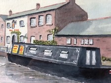 Watercolour swan canal for sale  LEAMINGTON SPA