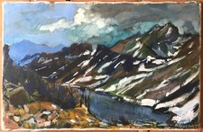 Tableau huile montagne d'occasion  Fouras