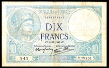 Billet francs 11 d'occasion  Crespin