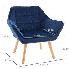 Blue chair wide for sale  WARWICK