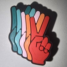 Berloques Peace Finger Gesture para Crocs, escorregadores de bolhas, sandálias, chinelos e tamancos, usado comprar usado  Enviando para Brazil