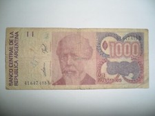 Banconota 1000 australes usato  Reggio Calabria