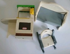Usado, Mini cozinha, banco e cadeira vintage Little Tikes móveis para casa de bonecas.  A1 comprar usado  Enviando para Brazil