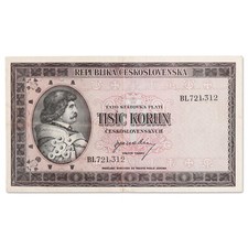 Tchécoslovaquie billet 1000 d'occasion  Rabastens