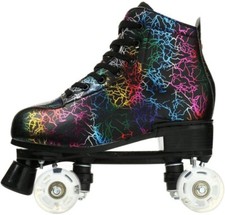 Usado, Patins unissex dupla fileira quatro rodas patins de cano alto Lightning 36 comprar usado  Enviando para Brazil