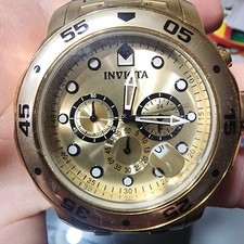 Relógio masculino Invicta Pro Diver dourado - 0074 comprar usado  Enviando para Brazil