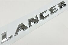 EMBLEMA LANCER CROMADO SUBSTITUIÇÃO PARA PLACA DE IDENTIFICAÇÃO DO PORTA-MALAS TRASEIRO MITSUBISHI DECALQUE CRACHÁ comprar usado  Enviando para Brazil