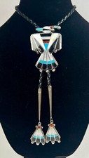 Zuni Delgar Cellecion Lindo Grande Detalhado Multi Pedra Inlay Bolo, usado comprar usado  Enviando para Brazil