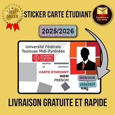 Autocollant carte étudiant d'occasion  Toulouse-