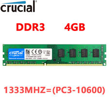 CRUCIAL DDR3 4GB 1333 MHz PC3-10600 1.5V Desktop Memória RAM 240Pin DIMM 1x 4GB comprar usado  Enviando para Brazil