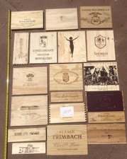 Lote de 19 painéis linda caixa de vinho de madeira extremidades de caixa adega vinhedo 3’x5’ Aprox, usado comprar usado  Enviando para Brazil