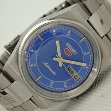 RELÓGIO MASCULINO GENUÍNO VINTAGE SEIKO 5 AUTOMÁTICO 7009A JAPÃO MOSTRADOR COR AZUL a100-U comprar usado  Enviando para Brazil