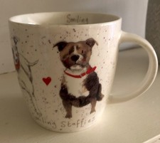 Smiling staffies mug for sale  RIPLEY