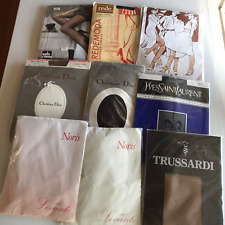 Lote 9X Meias e Meia-calça Vintage Dior YSL Trussardi Rede Noris Vários Tamanhos comprar usado  Enviando para Brazil