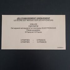 Pinball pricing card d'occasion  Valenciennes
