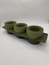Novo estoque antigo 1970 Tupperware Tuppercraft Trio Plantador ~ Verde 1378 Vintage comprar usado  Enviando para Brazil