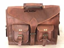 Bolso Cuero Vintage Bandolera Mochila Portátil Maletín Escuela Campus Cartera comprar usado  Enviando para Brazil
