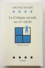 Critique sociale xxe d'occasion  Paray-le-Monial