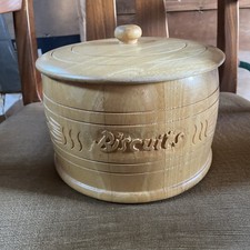 Wooden biscuit barrel for sale Wooden biscuit barrel for sale  CROMER