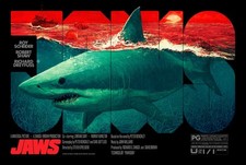 Pôster impresso Jaws 50th por Gabz Krzysztof Domaradzki folha preta Var. Arte de coda comprar usado  Enviando para Brazil