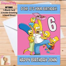 Personalised simpsons card for sale  WALSALL