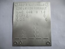 Typenschild renault mac gebraucht kaufen  Deutschland
