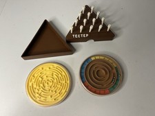 Lote de 3 brinquedos de quebra-cabeça soviéticos antigos URSS 1980 – jogo de teste e 2 labirintos de labirinto comprar usado  Enviando para Brazil