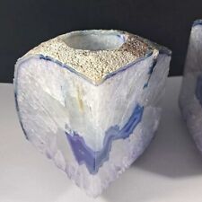 Agate quartz bookends for sale  BIRKENHEAD