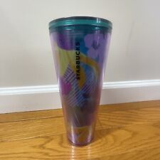 Copo Starbucks primavera roxo floral flores acrílico transparente 24 oz sem palha comprar usado  Enviando para Brazil