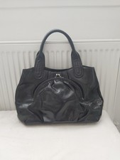 Black real leather for sale  HULL