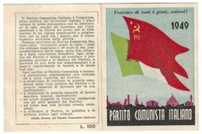 Tessera p.c.i. 1949 usato  Forli