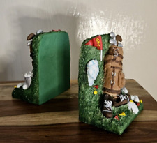 Novelty golf bookends for sale  WALSALL