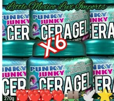 6 PACOTES DE CERA GEL PUNKY JUNKY CERAGEL 9,52 oz cada 270g qualidade profissional 🔥 comprar usado  Enviando para Brazil