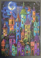 Rompecabezas 1000 piezas ciudad caprichosa y noche estrellada 27,56"x 19,69" segunda mano  Embacar hacia Mexico