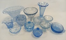 Vintage blue depression for sale  RUGBY