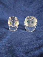 Glass owl ornaments. for sale  CHRISTCHURCH