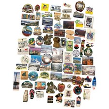 Lote 84 ímãs vintage lembrança de viagem estadual borracha Havaí Flagstaff Waikiki, usado comprar usado  Enviando para Brazil