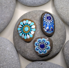 Bemalte steine mandala gebraucht kaufen  Markdorf