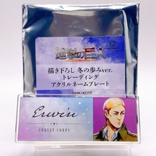 Usado, Placa de identificação acrílica limitada Attack on Titan Erwin Smith Pop Up Store emblema Japão comprar usado  Enviando para Brazil