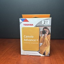 TOSHIBA 2TB CANVIO ADVANCE + przenośny schowek przetestowany i sformatowany żółty (2114) na sprzedaż  Wysyłka do Poland