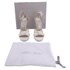 Sandálias Jimmy Choo Rosie com alça no tornozelo em cetim marfim femininas cru tamanho 43 comprar usado  Enviando para Brazil