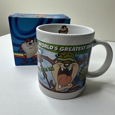 Caneca de cerâmica LOONEY TUNES TAZ MAIOR PAI DO MUNDO com CAIXA, usado comprar usado  Enviando para Brazil