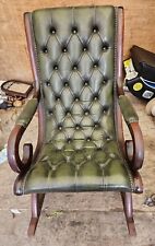 Antique green leather for sale  PWLLHELI