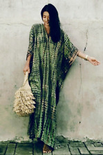 Vestido longo feminino verde boho estampa étnica férias praia cobertura quimono Kaftan comprar usado  Enviando para Brazil