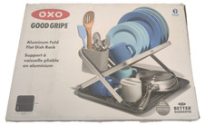 Usado, OXO Good Grips À Prova de Ferrugem Alumínio Dobrável Rack de Louça Plano 2 Camadas com Tábua de Drenagem comprar usado  Enviando para Brazil