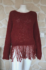 Pull marron franges d'occasion  Courville-sur-Eure